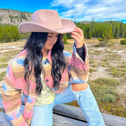 Vegan Fabric Cowboy Hat