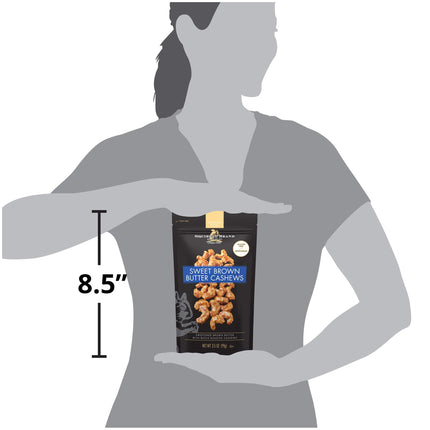 Squirrel Brand Sweet Brown Butter Cashews - Gourmet Artisan Nuts (3.5 oz)