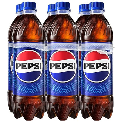 Pepsi Cola Soda Pop, 16.9 Fl Oz Bottles, 6 Pack