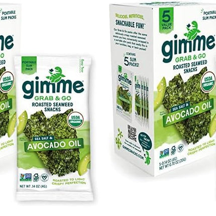 TikTok Viral Gimme Organic Roasted Seaweed Snacks - Multi-Flavor Pack