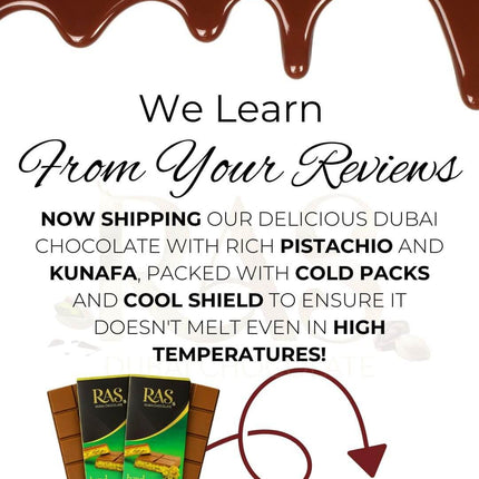 Dubai RAS Chocolate Bar - Viral Pistachio Knafeh Belgian Chocolate (95g)