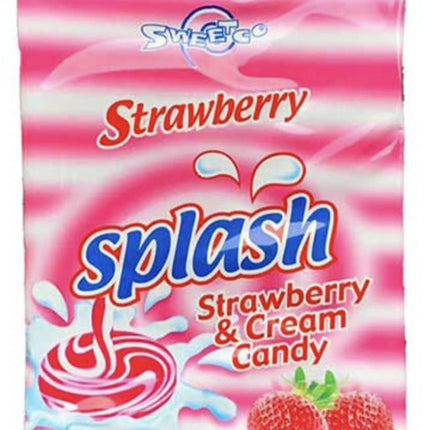 Splash - Nigerian Strawberry and Cream Flavored Candy, 48 Pieces