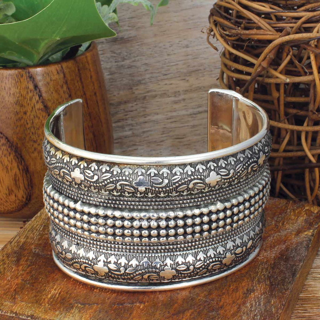 Bali Bazaar Silver Cuff Bracelet