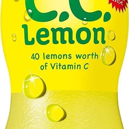 C.C. Lemon Japanese Soda by Suntory - Vitamin C Citrus Drink, 8 Pack (500ml Each)