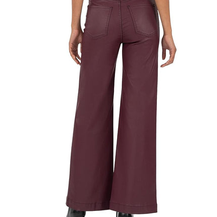Blackberry Wide-Leg Faux Leather Pants-by Kut from the Kloth