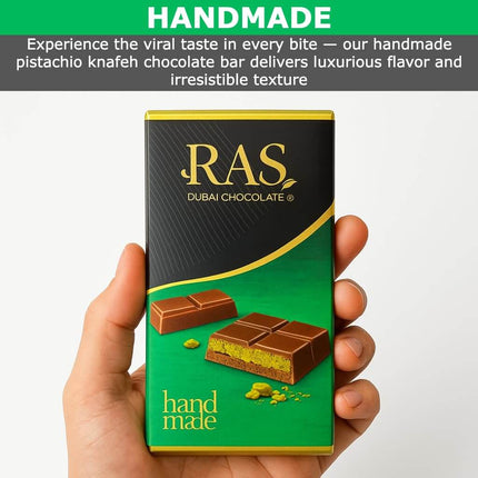 Dubai RAS Chocolate Bar - Viral Pistachio Knafeh Belgian Chocolate (95g)
