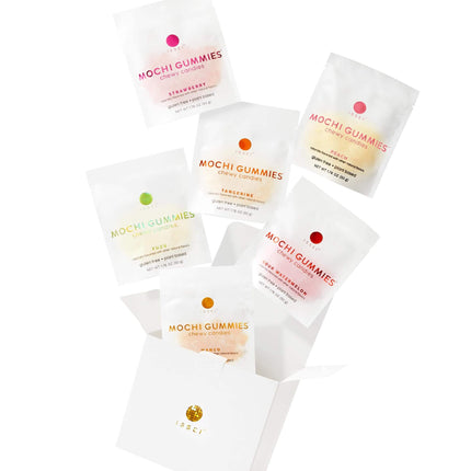 ISSEI Mochi Gummies - Viral TikTok Award-Winning Japanese Chewy Candy, Rainbow Variety 6-Pack (1.76 oz Each)