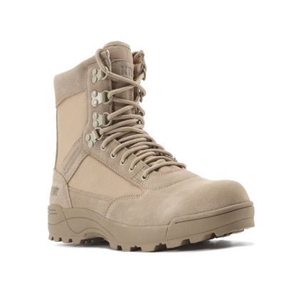 Kiwi Durable Sand Suede 6.5" Steel Toe Zipped Water Resistant Tactical Boots [60200]