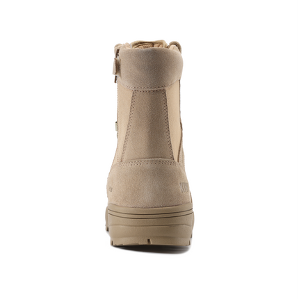 Kiwi Durable Sand Suede 6.5" Steel Toe Zipped Water Resistant Tactical Boots [60200]