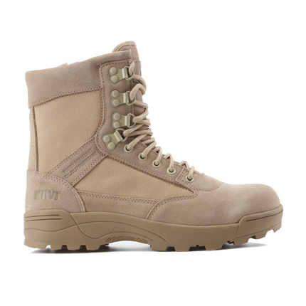 Kiwi Durable Sand Suede 6.5" Steel Toe Zipped Water Resistant Tactical Boots [60200]