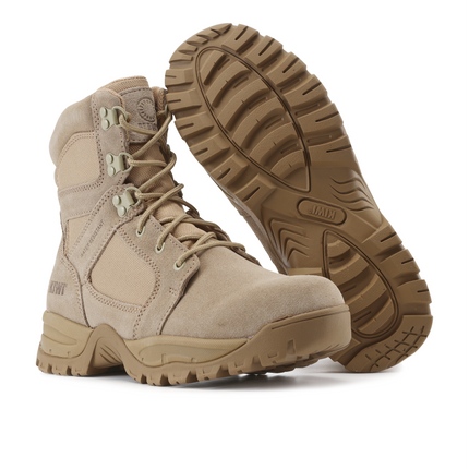 Kiwi Rugged Sand Suede 7" Zipped Waterproof Tactical Boots [62200]