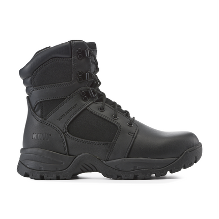 Kiwi Rugged Black Full Grain Leather 7" Zipped Waterproof Tactical Boots [62300]