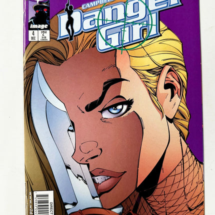 Danger Girl #4 J Scott Campbell Large Knife Variant Image Cliffhanger 1998