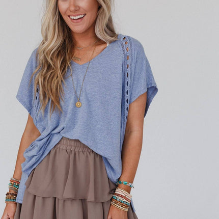 Camden Lace V Neck Top