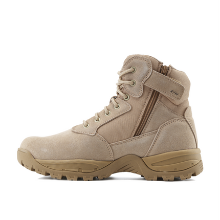 Kiwi Rugged Sand Suede Mid-Cut 6" Zipped Water Resistant Tactical Boots [63000]