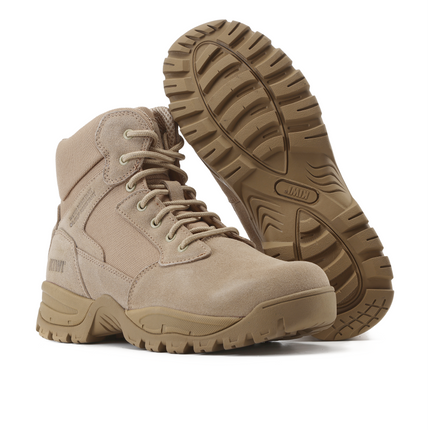 Kiwi Rugged Sand Suede Mid-Cut 6" Zipped Water Resistant Tactical Boots [63000]