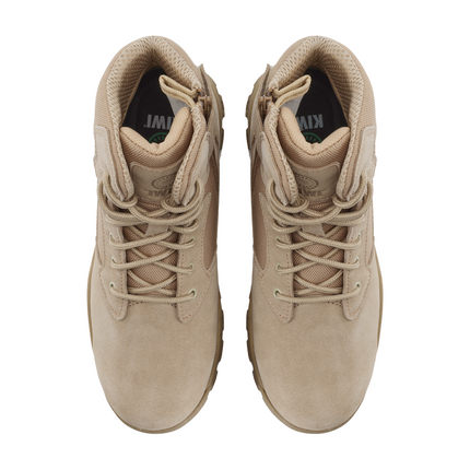 Kiwi Rugged Sand Suede Mid-Cut 6" Zipped Water Resistant Tactical Boots [63000]