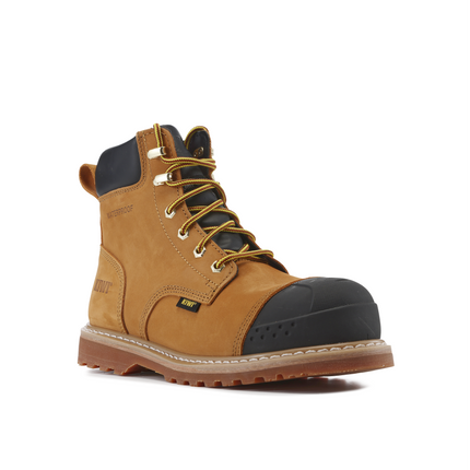 Kiwi Premium Wheat Nubuck 6" Steel Toe Waterproof Cap-Toe Work Boots [64000]