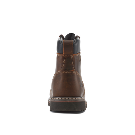 Kiwi Premium Brown Crazy Horse 6" Steel Toe Waterproof Cap-Toe Work Boots [64100]
