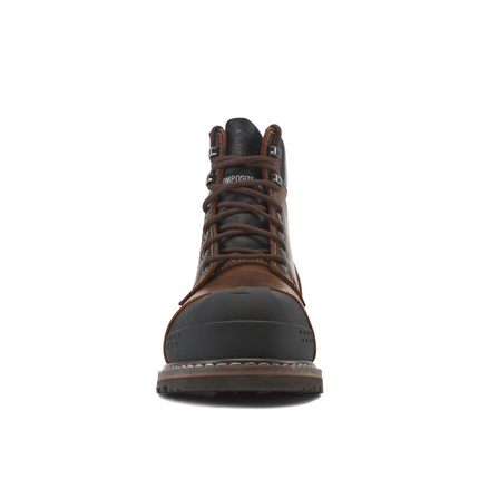 Kiwi Premium Brown Crazy Horse 6" Steel Toe Waterproof Cap-Toe Work Boots [64100]