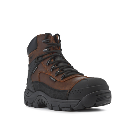 Kiwi ProGuard Brown Crazy Horse Leather Mid-Cut 6" Composite Toe Waterproof Tactical Boots [69200]