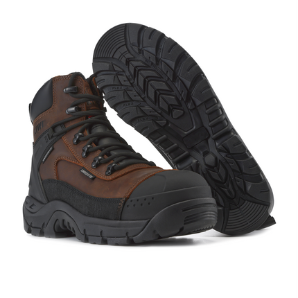 Kiwi ProGuard Brown Crazy Horse Leather Mid-Cut 6" Composite Toe Waterproof Tactical Boots [69200]
