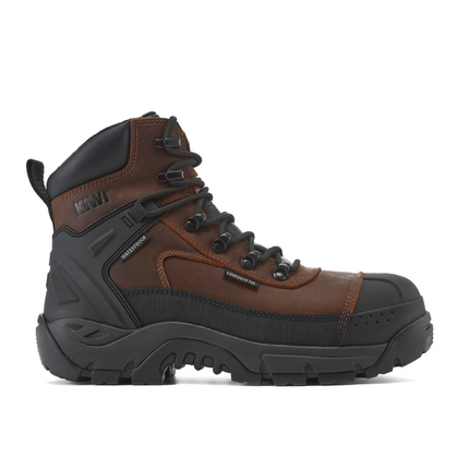 Kiwi ProGuard Brown Crazy Horse Leather Mid-Cut 6" Composite Toe Waterproof Tactical Boots [69200]