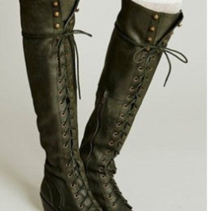 Women’s Over-the-Knee Boots – Round Toe Stylish Tall Winter Boots