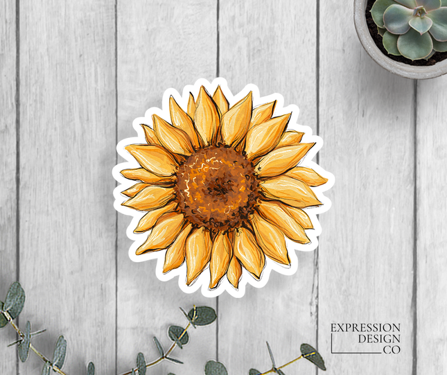 Sunflower Vinyl Sticker