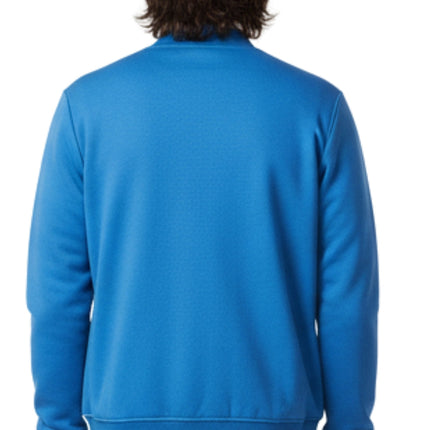 Men's Classic Zip-Up Baseball Fleece Jacket in Lightweight Cotton Blend Fabric with Sporty Edge