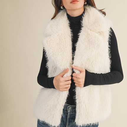 Taupe Faux Fur Vest