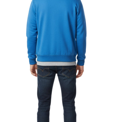 Men's Classic Zip-Up Baseball Fleece Jacket in Lightweight Cotton Blend Fabric with Sporty Edge