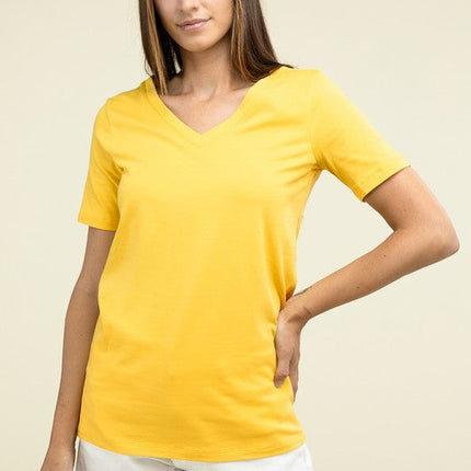 Cotton V-Neck Short Sleeve T-Shirts