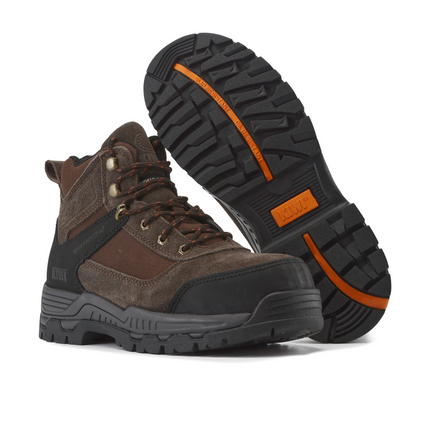 Kiwi Trek Brown Suede/Nylon 5" Composite Toe Water Resistant Work Boots [68500]