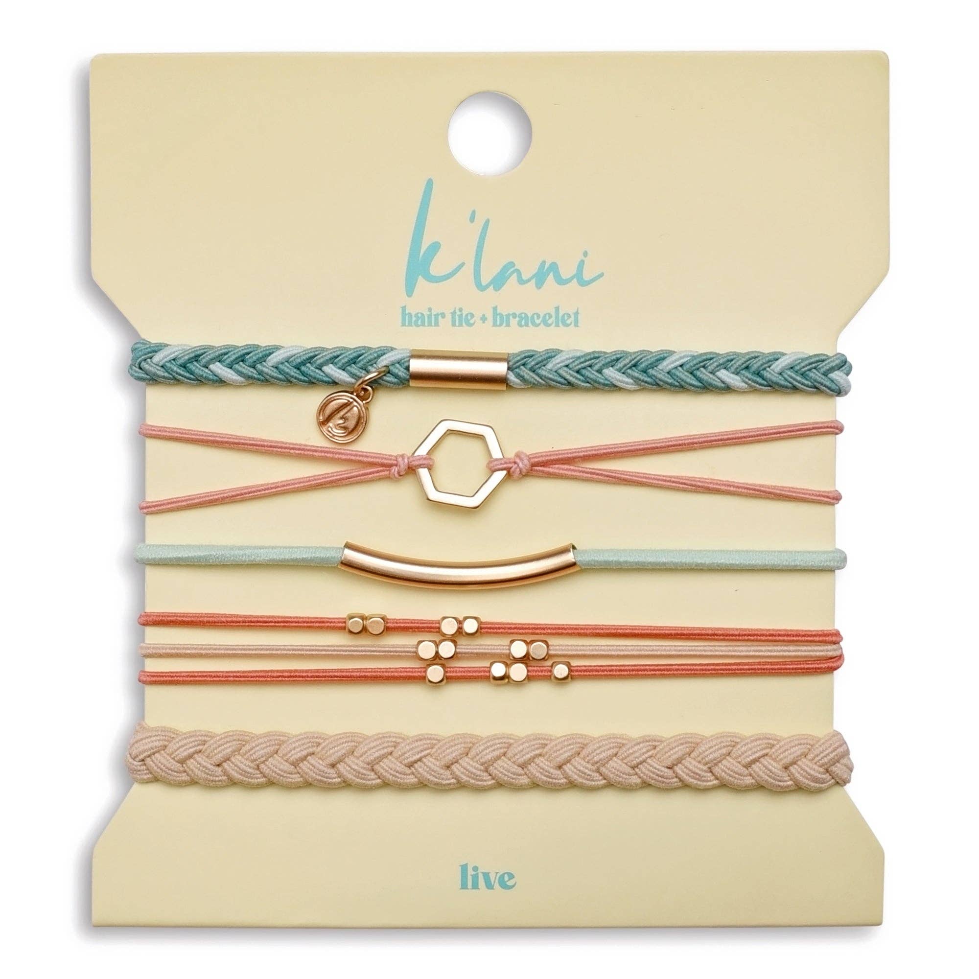 "Live" Hair Tie Bracelets