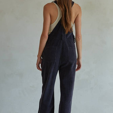 Black Corduroy Overalls