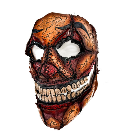 Genuine Leather Mask - GigaMyme Fleshy Edition - Handmade Mime Full Face Cover for Halloween, Performance or Cosplay Costume