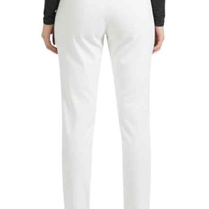 Womens Classic Poly Knit Pants - Pull On Slacks with Elastic Waist
