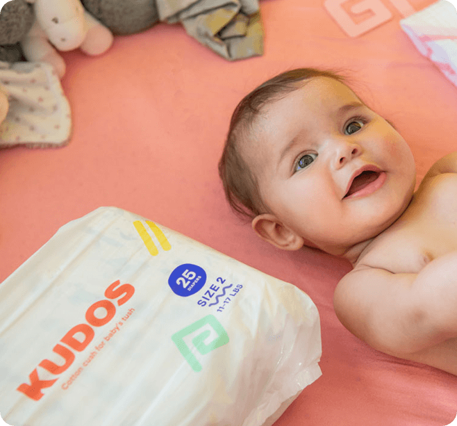 Diaper Box & Wipes Bundle | 100% Cotton-Lined TCF Diapers Size 1-6 | Kudos