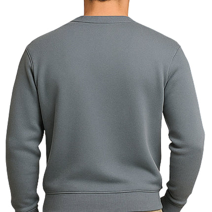 Mens 3-Pocket Fleece Sweatshirt with Raglan Seams, Chest Pocket and Tagless Neck