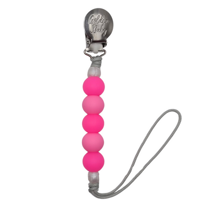 Glow in the Dark Pacifier Clip // Pink