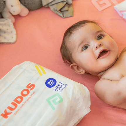 Diaper Box | 100% Cotton-Lined TCF Diapers Size 1-6 | Kudos