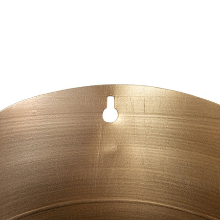 Set of 2 Brass Cylinder Wall Planter Pots
