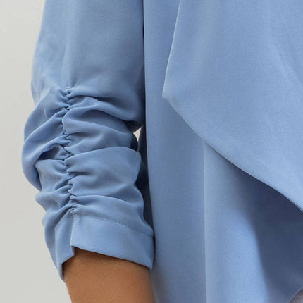 Ruched 3/4 Sleeve Blazer