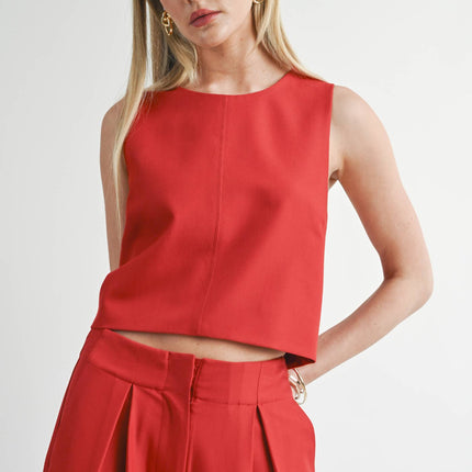 Garnet Sleeveless Top