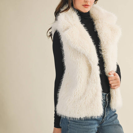 Taupe Faux Fur Vest