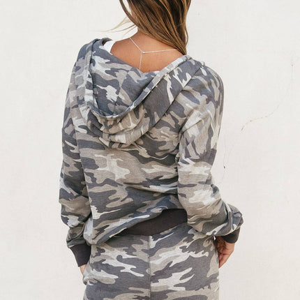 Camouflage Full-Zip Hoodie