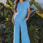 Blue / S / 75%Polyester+20%Viscose+5%Elastane