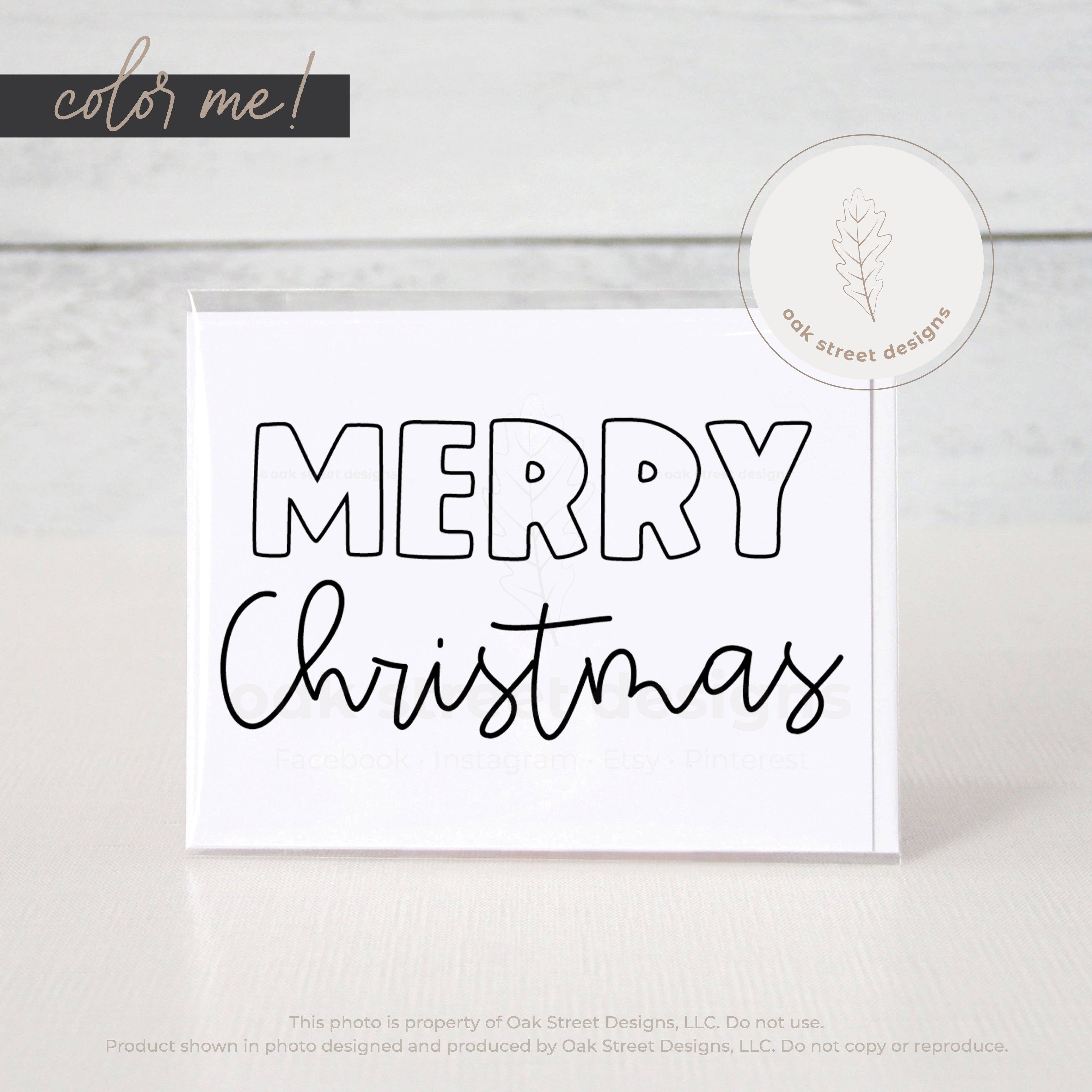 Merry Christmas Card – Color Me!