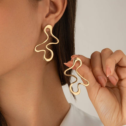 Abstract Flow Statement Earrings